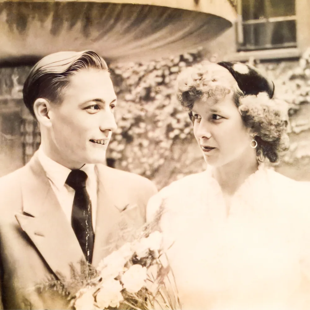 Trouwfoto Escabache hersteld